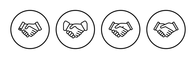 Hand shake icon vector. business handshake. contract agreement. partnership