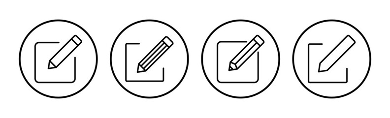 Edit icon vector. edit document sign and symbol. pencil