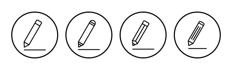 Edit icon vector. edit document sign and symbol. pencil