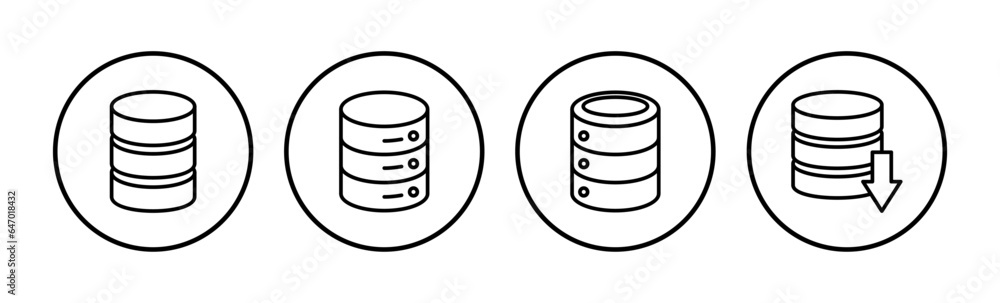 Poster database icon vector. server icon. storage
