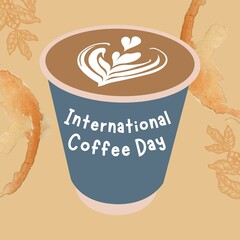 Premium Vector | International coffee day illustration vector