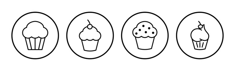 Cup cake icon vector. cake icon. bakery. muffin