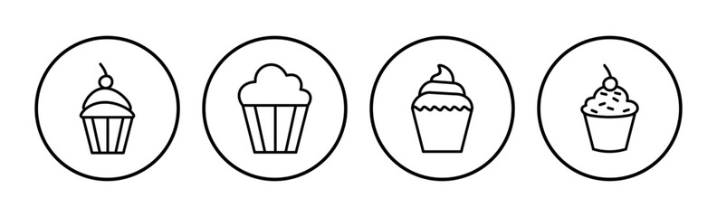 Cup cake icon vector. cake icon. bakery. muffin