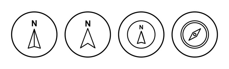 Compass icon vector. navigation icon