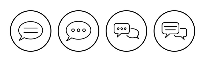 Chat icon vector. Chat Icon in trendy flat style isolated. Speech bubble symbol