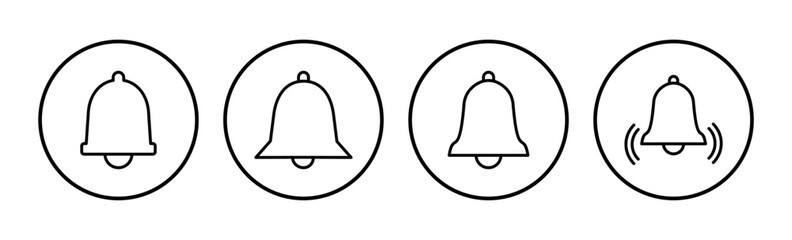 Bell Icon vector in trendy flat style isolated. Notification symbol web site design