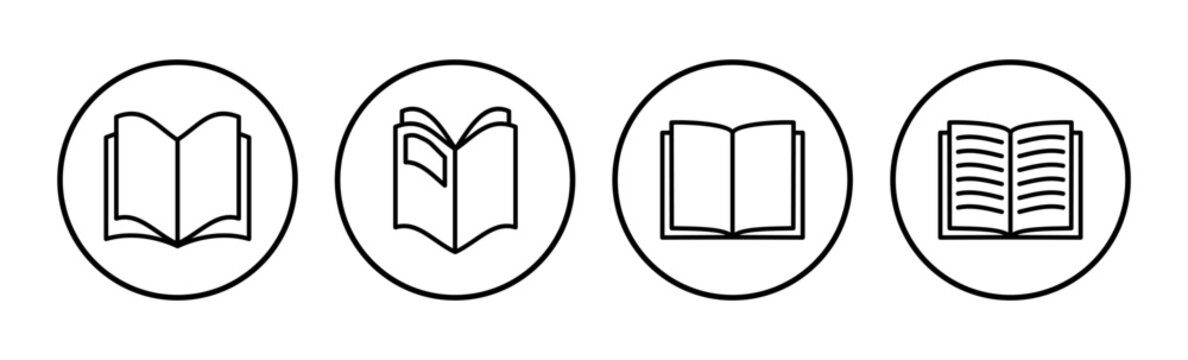 Book icon vector. Open book vector icon.