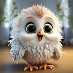 Fototapeta premium 3d cartoon cute bird