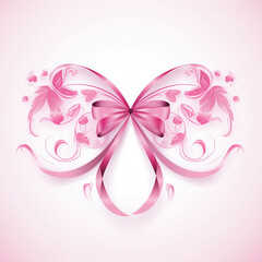 Retro pink ribbon for Fathers Day gifts