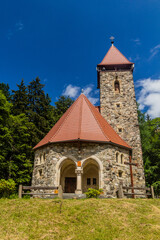Fototapeta na wymiar Holy Cross Church (Kosciol sw. Krzyza) in Miedzygorze, Poland