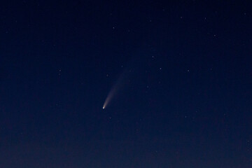 Naklejka na ściany i meble Comet C/2020 F3 NEOWISE on a night sky