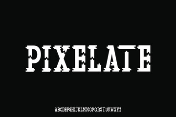 Pixel art alphabet font vector design suitable for poster, headline, title and many more