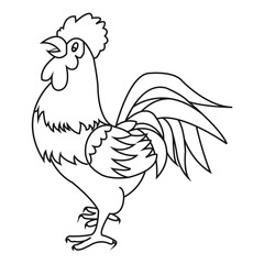 silhouettes of hen . vector Illustration
