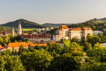Fototapeta na wymiar View of Cesky Krumlov town and castle, Czech Republic