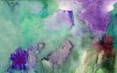green- purple watercolor background texture