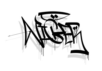 NIGER country graffiti tag style