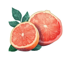 Juicy citrus slice symbolizes healthy summer refreshment
