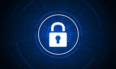 Cyber security technology concept , Shield With Keyhole icon with world map background , personal data , vector illustration