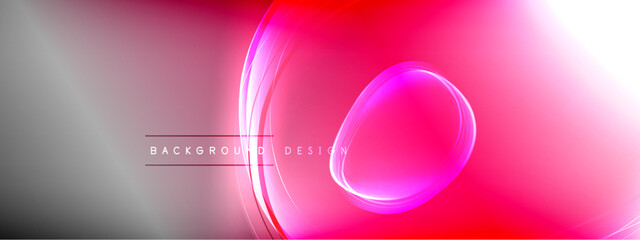 Vector abstract background - liquid transparent bubble shapes on fluid gradient with shadows and light effects