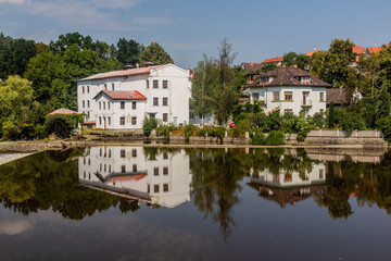 Fototapeta na wymiar Former water mill in Tabor city, Czech Republic