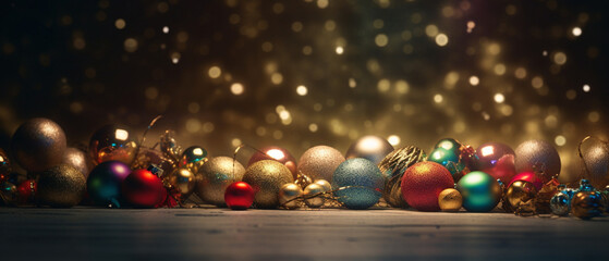 Vibrant Christmas Celebration: Holiday Decor Wonderland Created with generative AI tools.