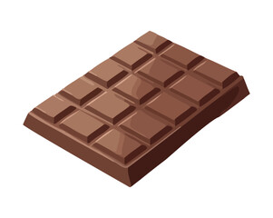 Chocolate bar shape on white background pattern
