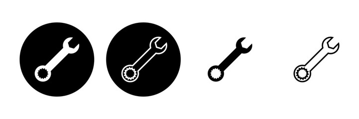Wrench icon set. repair icon vector. tools icon vector