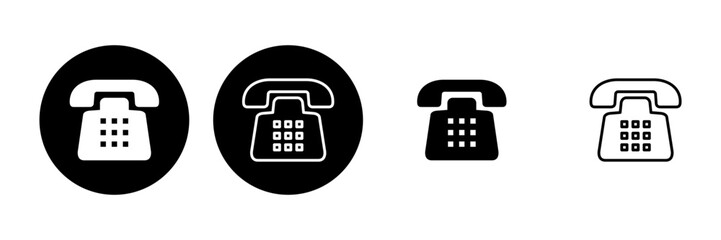 Telephone icon set. phone icon vector.