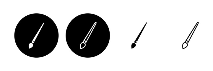 Paint icon set. paint brush icon vector. paint roller icon vector