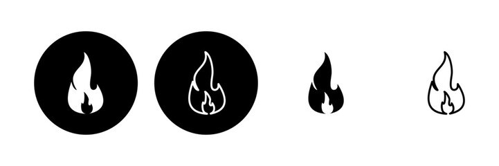 Fire icon set. fire vector icon