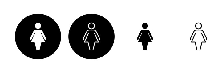 Female icon set. woman icon vector