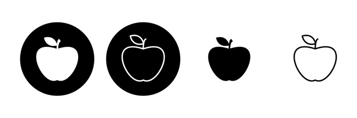 Apple icon set. Apple vector icon. apple symbols for your web design.