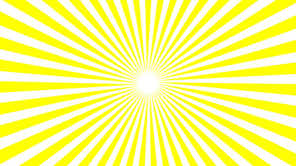 かわいい黄色の放射線　集中線　16:9