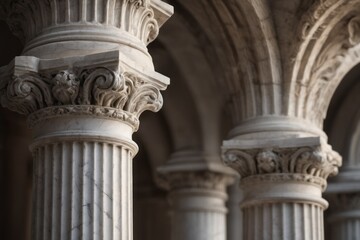 Antique architecture. The concept of historical travel. Background with copy space