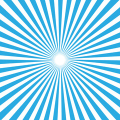 かわいい青色の放射線　集中線　1:1 スクエア