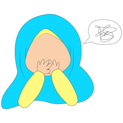 Muslimah Girl Close Mouth