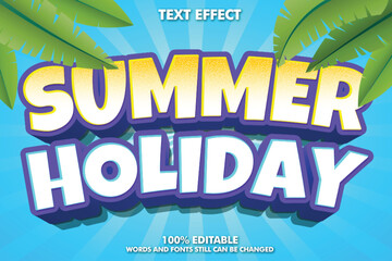 Summer vibes text effect. summer beach background. summer holiday banner 
