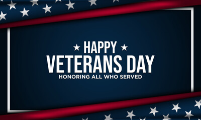 Veterans Day Background Design. Vector Illustration.