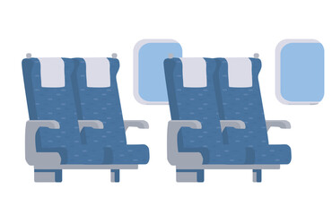 空席の新幹線の座席のイラスト