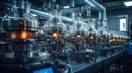 Naklejka premium Tech machine at factory Generative AI