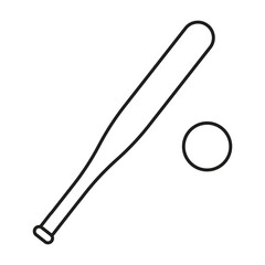 cricket bat icon vector