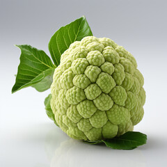 Fototapeta premium Fresh ripe srikaya fruit is light green in color