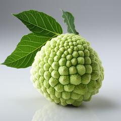 Fototapeta premium Fresh ripe srikaya fruit is light green in color