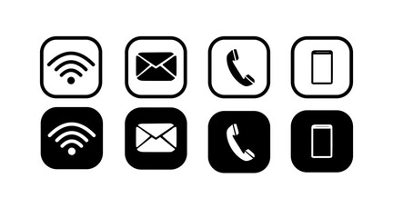 set of icons for web and internet