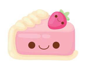 cake kawaii food icon