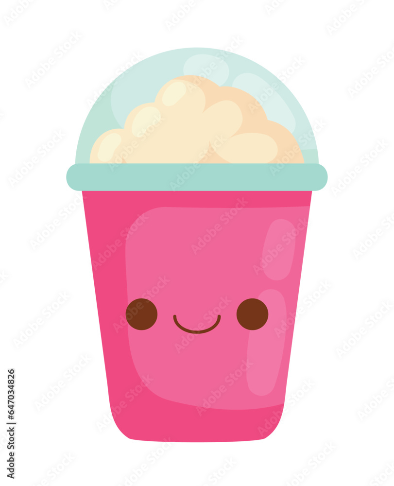 Poster smoothie kawaii food icon