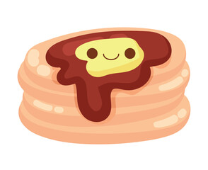 pancakes kawaii food icon