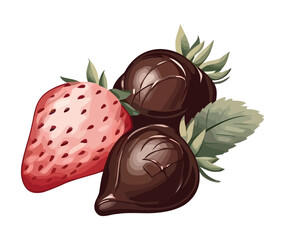Sweet strawberry dessert, fresh and organic gourmet.