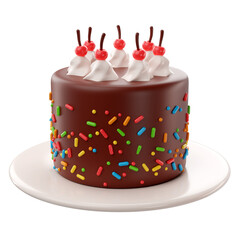 3d Birthday Icon Birthday Cake
