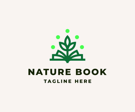 Simple and Minimal Nature Book Logo Design for your business